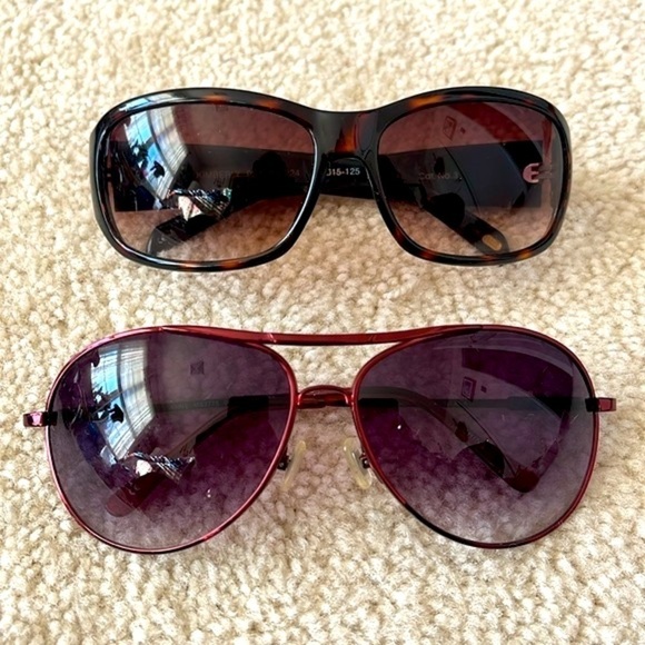 Lot of Six Pairs of Fossil Sunglasses Vintage Y2K Embellished Tortoise Polarized main image 7